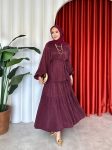Leyla Skirt Suit in Burgundy