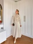 Bengü Skirt Suit in Beige