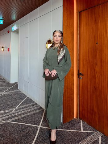 Elif Skirt Suit in Khaki