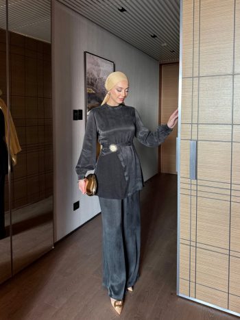 Nehir Pants Suit in Black