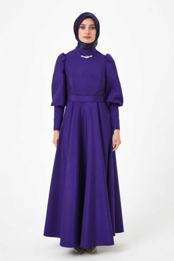 Watermelon Sleeve Belted Party Dress