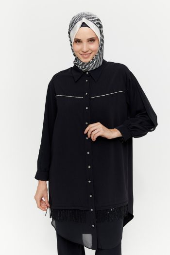 Şifon Kombinli Davet Tunik