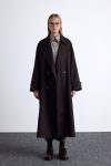 Nicola Double Breasted Trench Coat Dark Brown