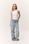 Mid-Rise Loose Fit Jeans Light Blue