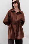 Linen Waist-Tie Tunic Copper