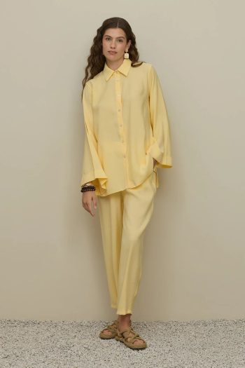 Basic Modal Shirt Set in Yellow