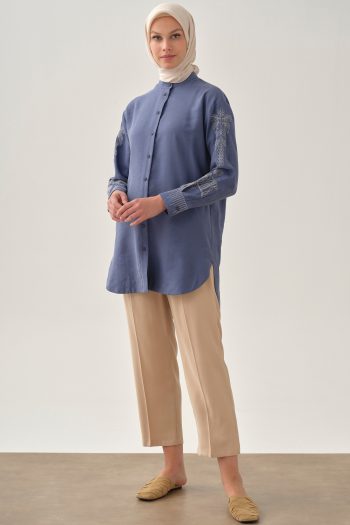 Boru Paça Pantolon - Kum