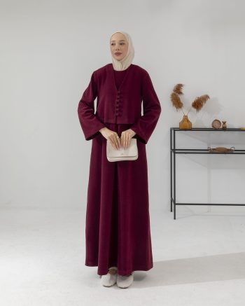 Burgundy Jacket and Skirt Suit