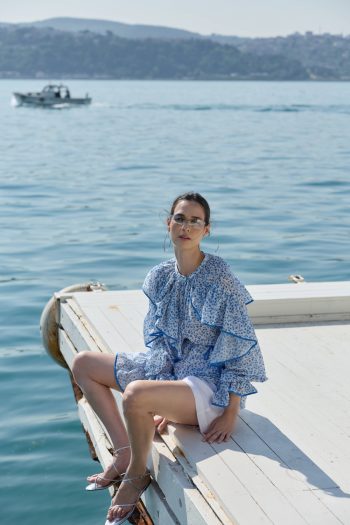 Floral Patterned Blouse in Blue