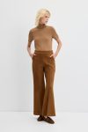 Slim Fit Suede Pants in Taupe