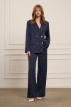 FTZ Women's Striped Suit in Navy Blue 31077