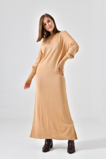 FTZ Women's Plain Basic Tunic in Biscuit 20677