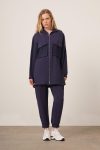 FTZ Women's Navy Blue Mesh Detailed Trouser Suit 30713