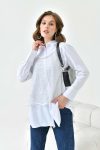 FTZ Women Mesh Cotton Shirt Set in Ecru 30769