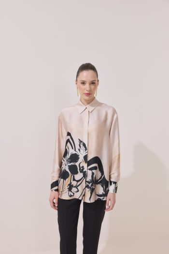 Silk Satin Patterned Tunic