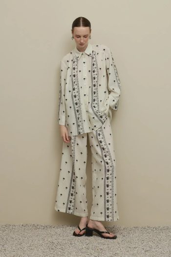 Palm Pattern Shirt and Pants Set