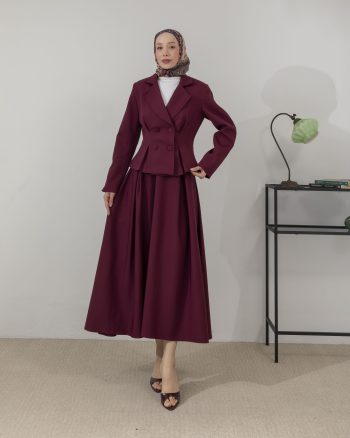 Pilikaşe Burgundy Double Set