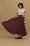 Portable Pleated Skirt in Burgundy