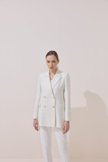 TWEED BLAZER CEKET EKRU