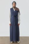 V-Neck Belted Vest - Indigo