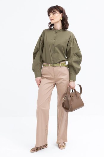 Mink Wide-Leg Stretch Pants