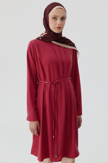 Ruffled Collar Tunic - Dusty Rose