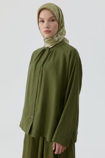 Side Slit Shirt - Khaki