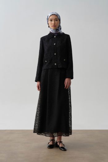 Zebra Desen Etek - Siyah